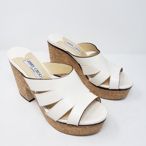JIMMY CHOO Dray Cork Platform Slide